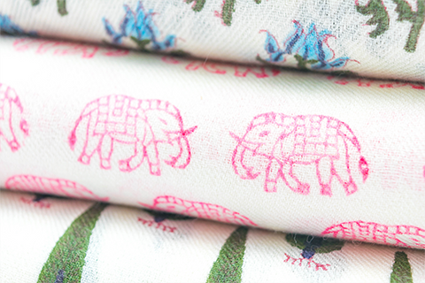 Block Printed Cashmere Scarf