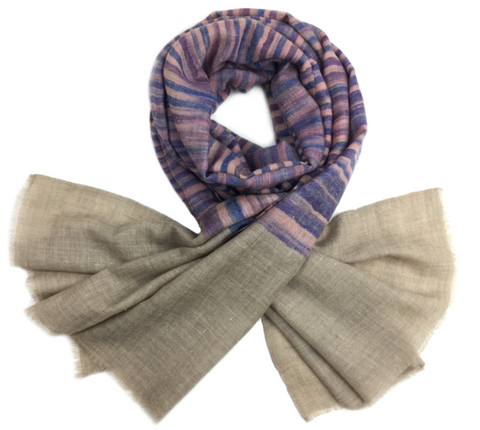 Handwoven Cashmere Scarf - Gartika